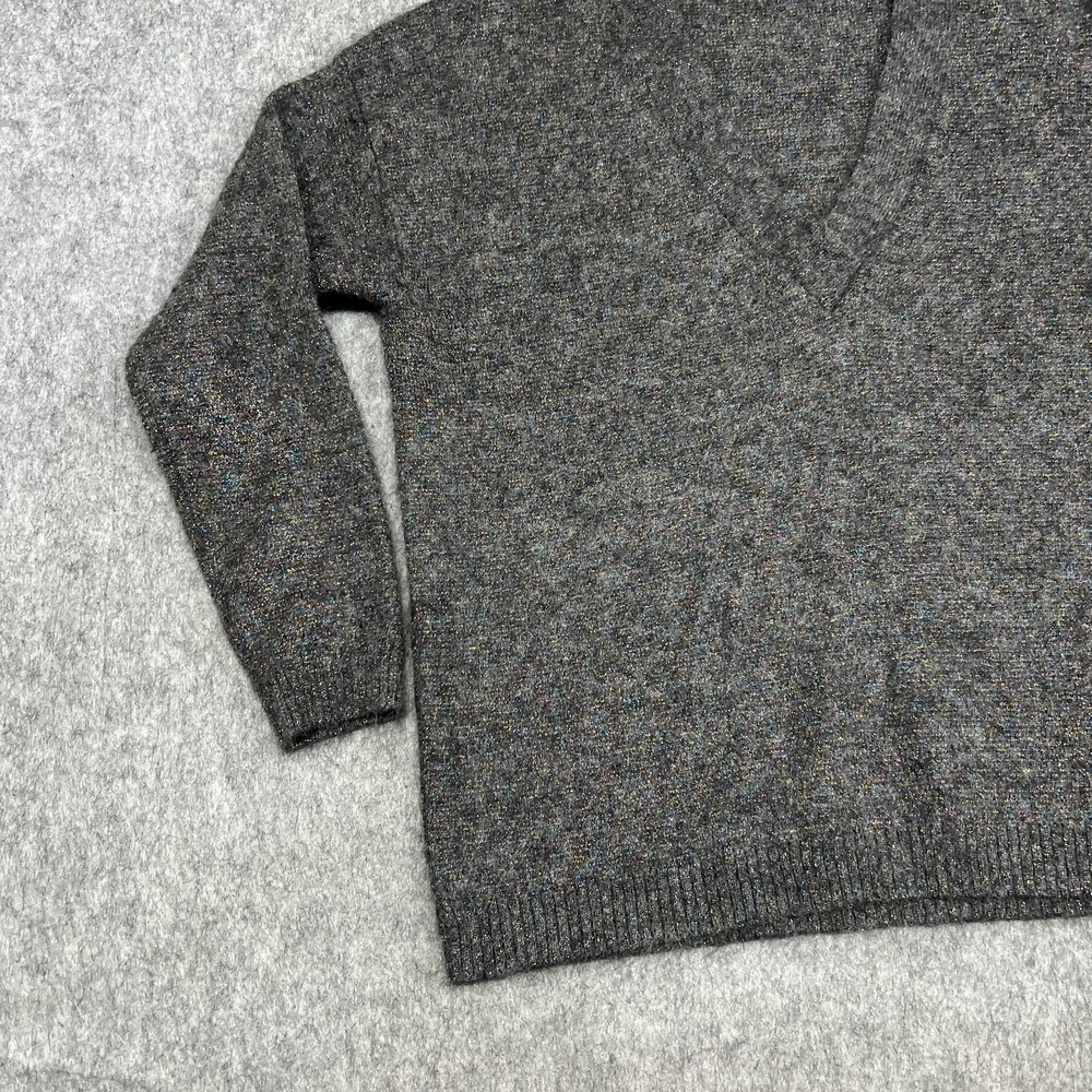 Jucca Sweater Womens Small Gray Mohair Blend V Neck Knit Pullover Made Italy‎ - Picture 5 of 16